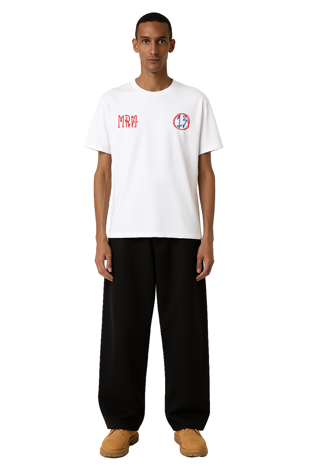 GLYPHES MMRS T-SHIRT WHITE/BLUE